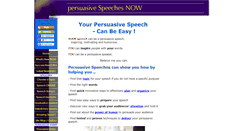 Desktop Screenshot of persuasive-speechesnow.com
